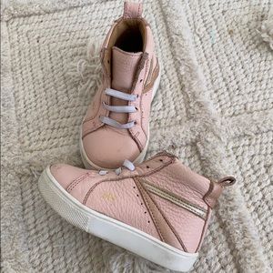 Blush pink high tops